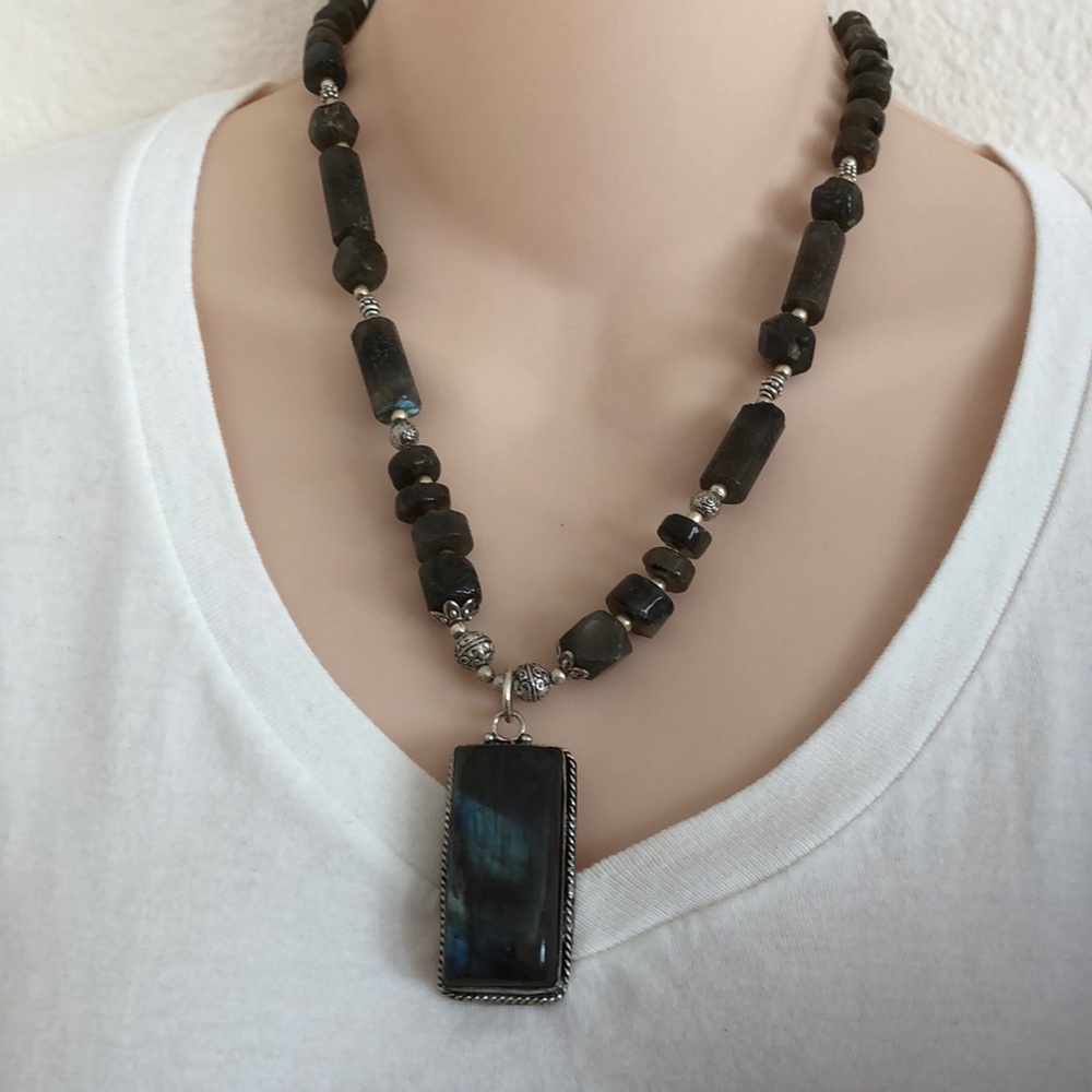 Jade statement necklace